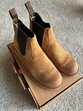 Red Wing Shoes Tan Suede Chelsea-Style Chukka Boots